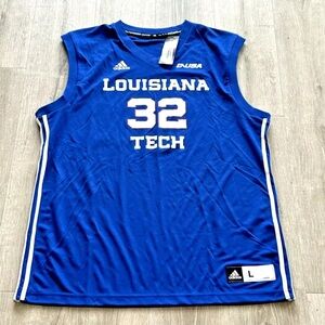 Adidas Men’s Large Louisiana Tech Bulldogs #32 Basketball Jersey Conference USA